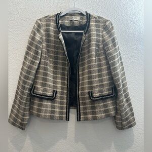 Kasper Black and White Blazer Structured Tailored Design